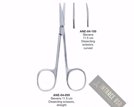 Stevens 11.5 cm Dissecting  scissors, curved