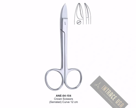 Crown Scissors (Serrated) Curve 12 cm