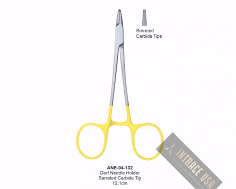 Derf Needle Holder Serrated Carbide Tip 12.1cm