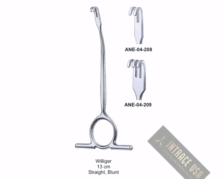 Williger Retractors, 13 cm Straight, Blunt