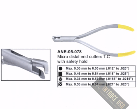 Micro distal end cutters T.C with safety hold