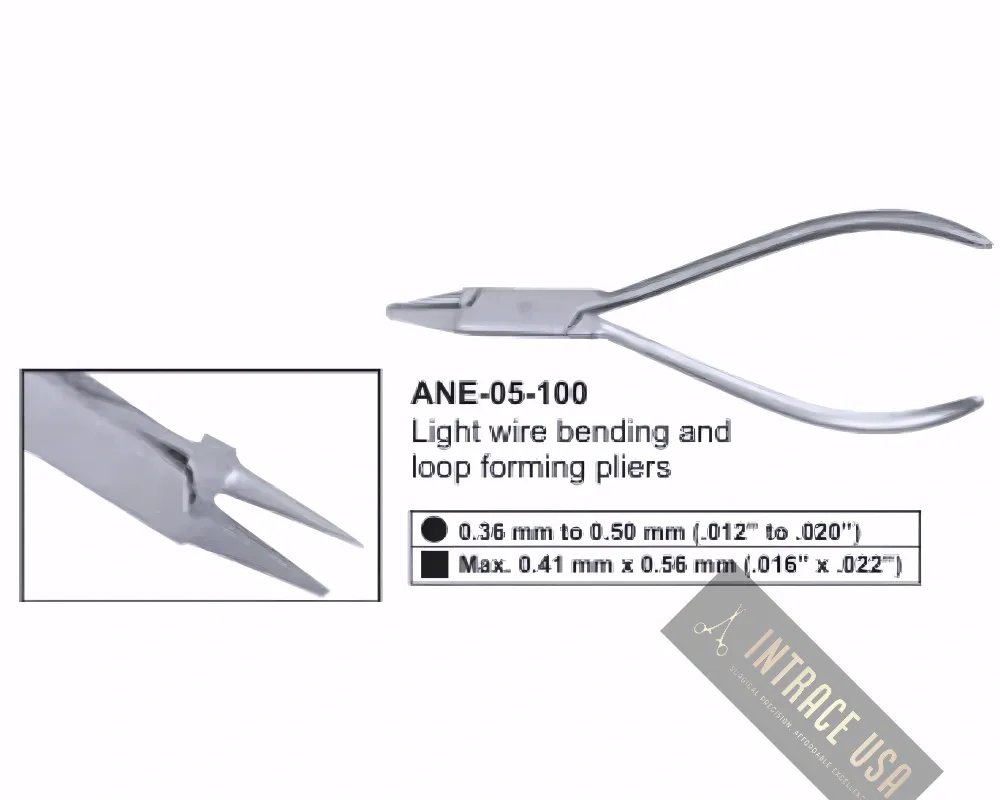 Light wire bending and loop forming pliers