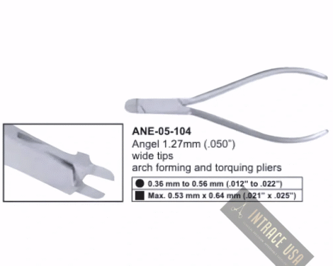 arch forming and torquing pliers Angel 1.27mm (.050”) wide tips
