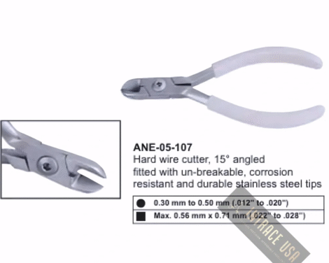 Hard wire cutter, 15° angled