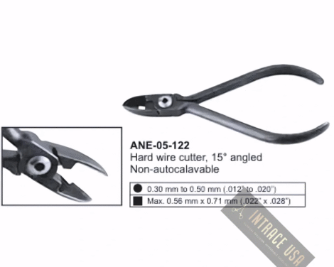 Hard wire cutter, 15° angled