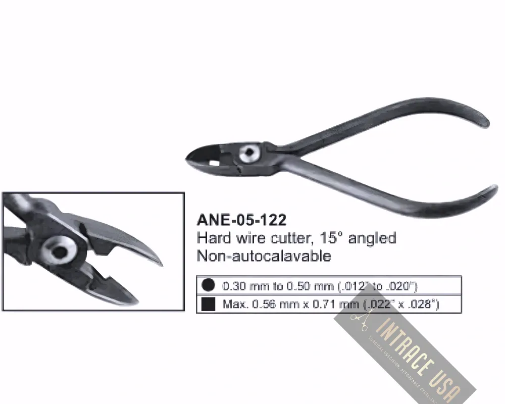 Hard wire cutter, 15° angled