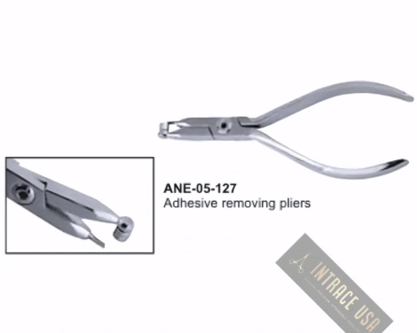 Adhesive removing pliers