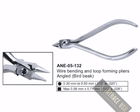Wire bending and loop forming pliers Angled (Bird beak)