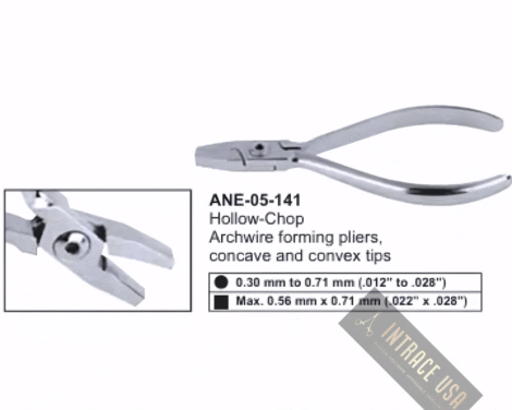 Hollow-Chop Arch wire forming pliers