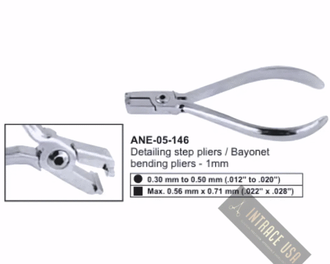 Detailing step pliers / Bayonet bending pliers - 1mm