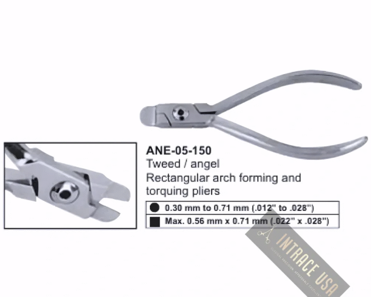 Tweed / angel Rectangular arch forming and torquing pliers