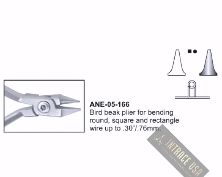 Bird beak plier for bending