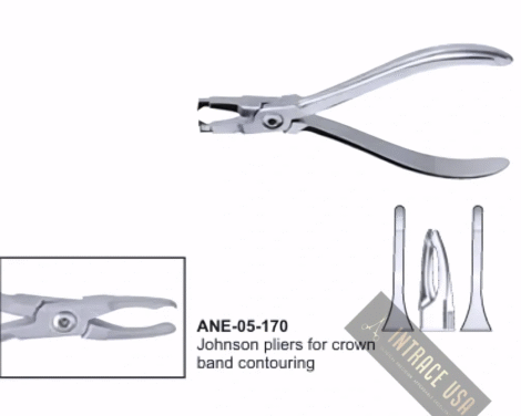 Johnson pliers for crown band contouring