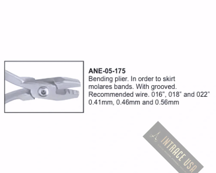 Bending plier. In order to skirt  molares bands