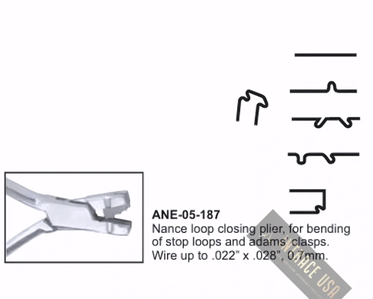 Nance loop closing plier