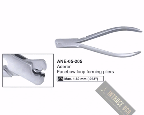 Aderer Facebow loop forming pliers