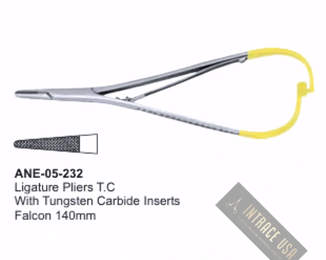 Ligature Pliers T.C With Tungsten Carbide Inserts Falcon 140mm