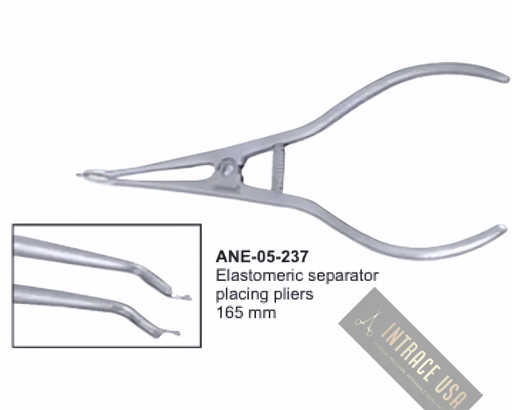 Elastomeric separator placing pliers 165 mm