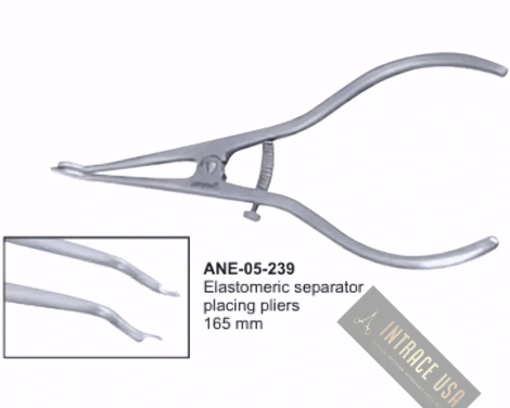 Elastomeric separator placing pliers165 mm