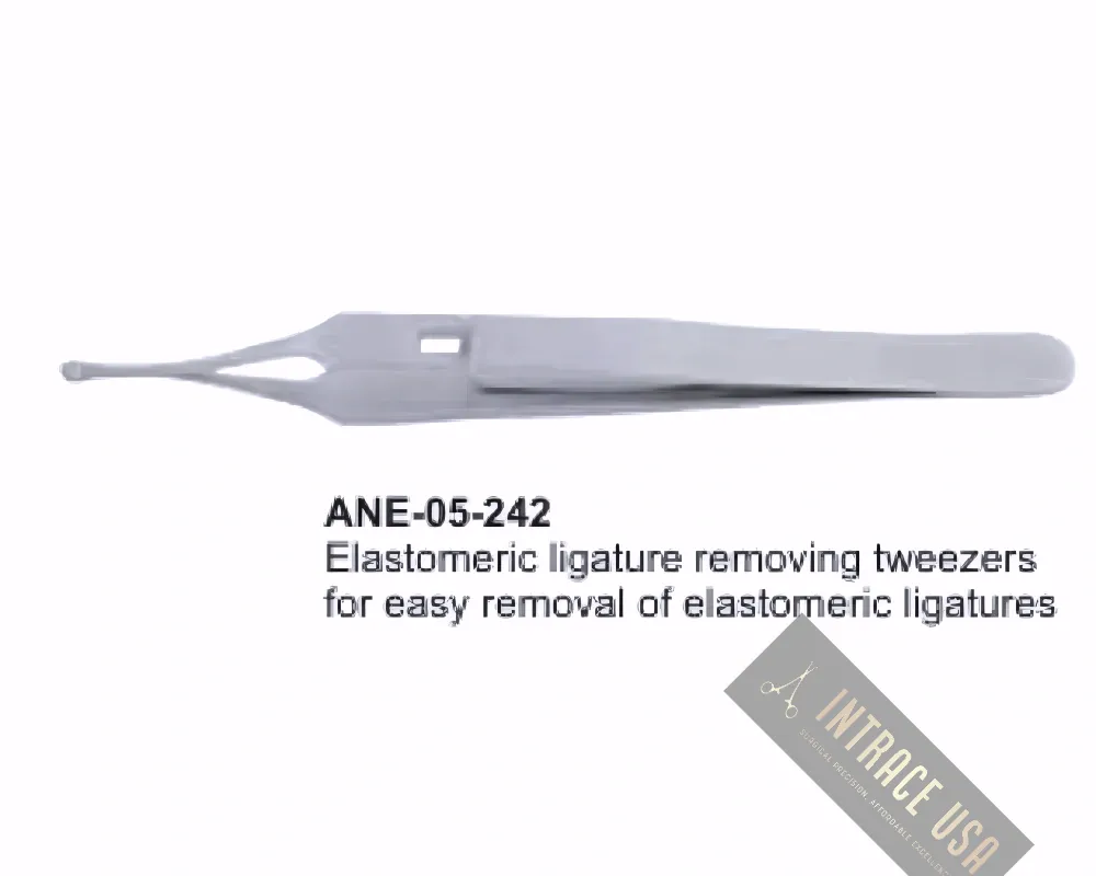 Elastomeric ligature removing tweezers