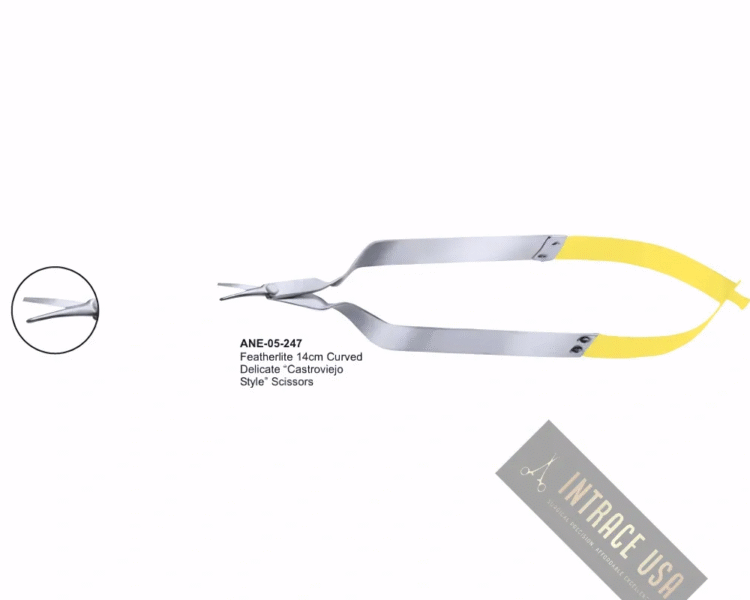 Featherlite 14cm Curved Delicate “Castroviejo Style” Scissors