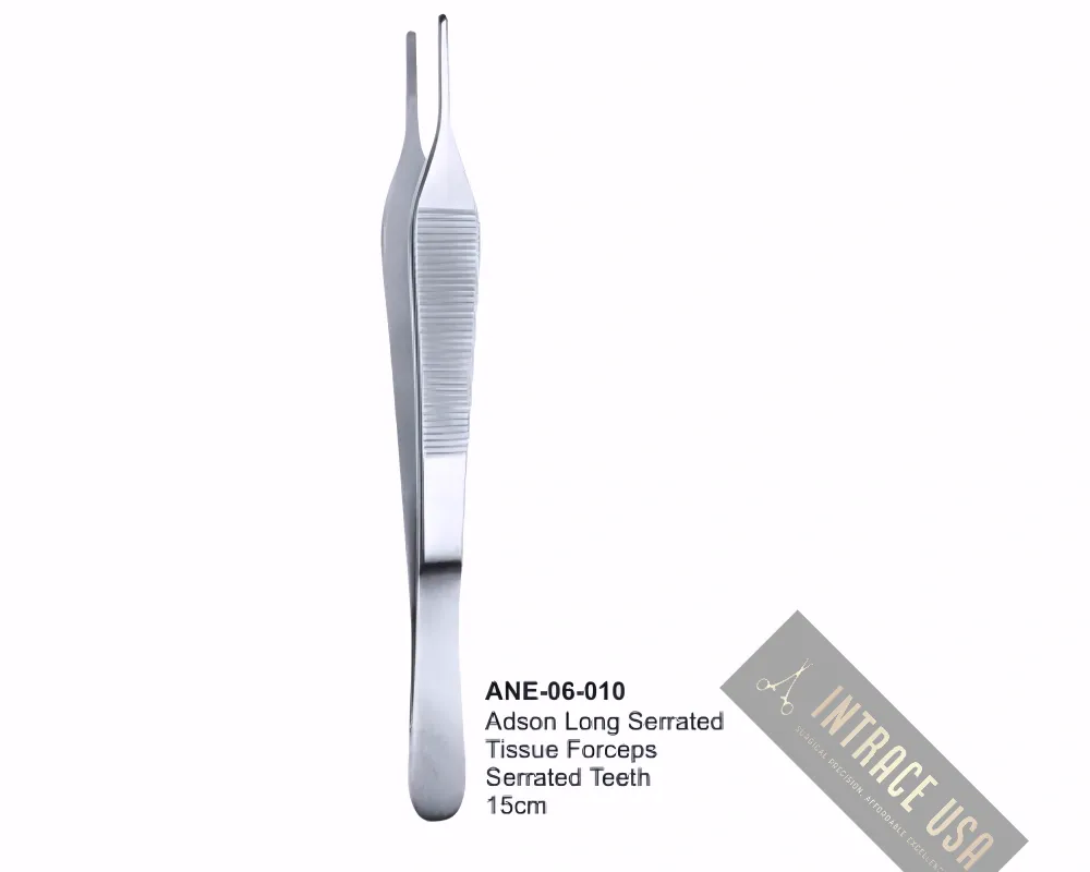 Adson Long Serrated Tissue Forceps Serrated Teeth 15cm