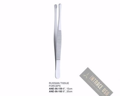 Russian Tissue Forceps 8”, 20cm