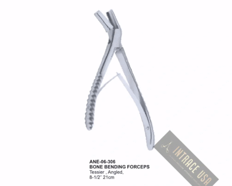 Bone Bending Forceps Tessier , Angled, 8-1/2” 21cm