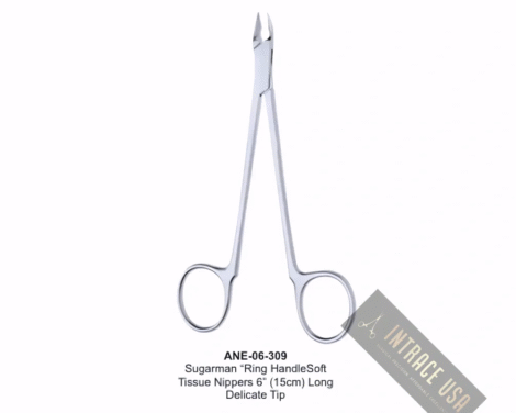 Sugarman “Ring HandleSoft Tissue Nippers 6” (15cm) Long Delicate Tip