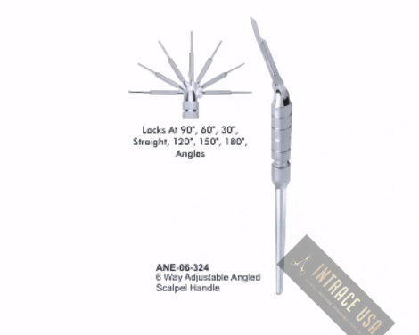 6 Way Adjustable Angled Scalpel Handle