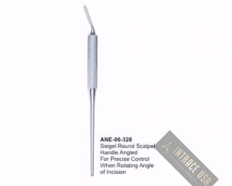Siegel Round Scalpel Handle Angled For Precise Control When Rotating Angle of Incision