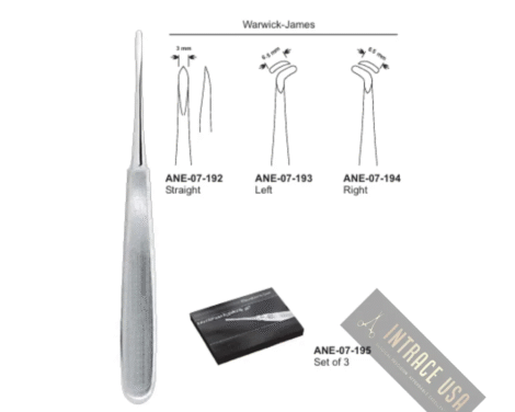 Warwick-James Root Elevator Set of 03 Pieces