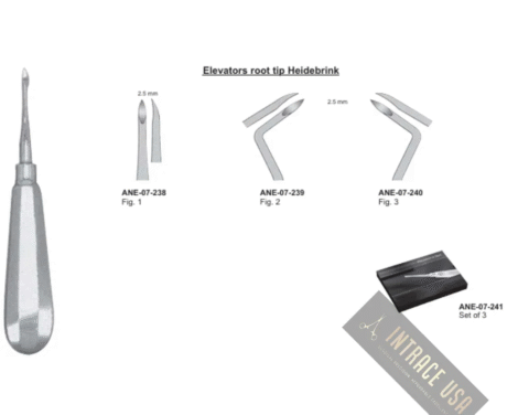 Elevators root tip Heidebrink Set of 03 pic.