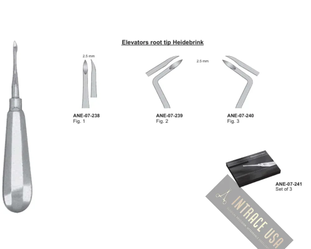 Elevators root tip Heidebrink Set of 03 pic.