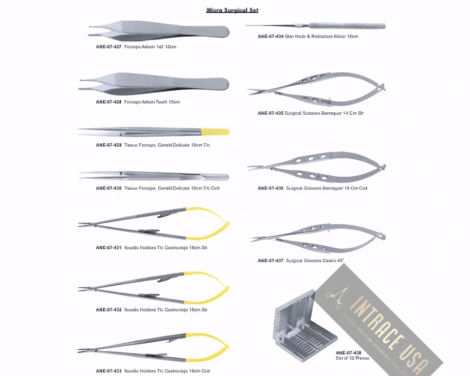 Micro Surgical Set (Set of 11 Pieces)