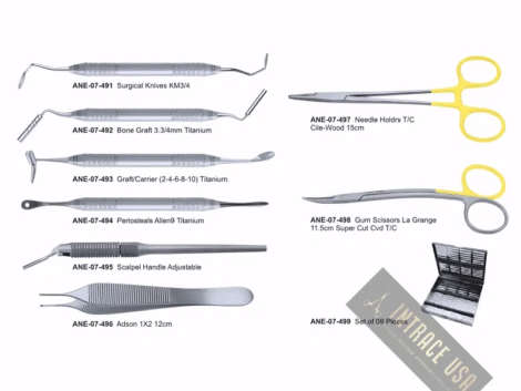 Bone Graft Harvesting Set of 08 pieces