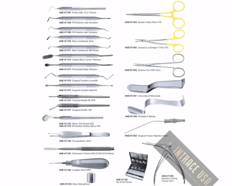 Implant set of 25 pieces