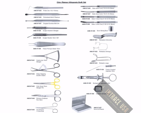 Chin / Ramus / Allogeneic Graft  Set of 22 Pieces