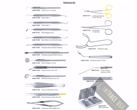 osteotome Set of 19 Pieces