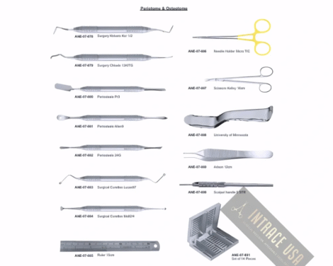 periotome & Osteotome Set of 16 Pieces