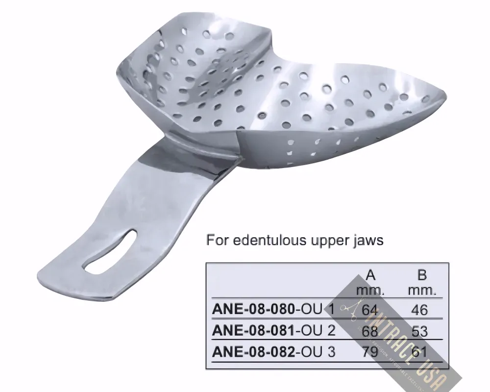 Impression Trays Ehricke Stainless Steel Perforated Without Rim Lock