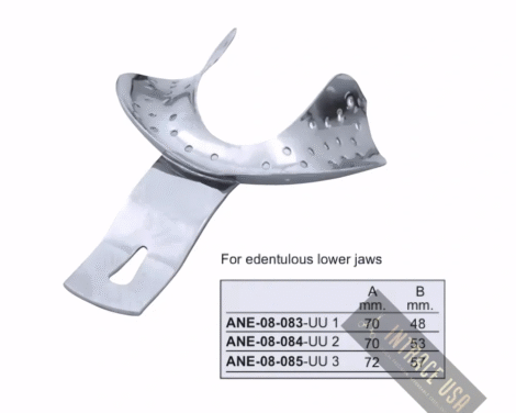 Impression Trays Ehricke Stainless Steel Perforated Without Rim Lock