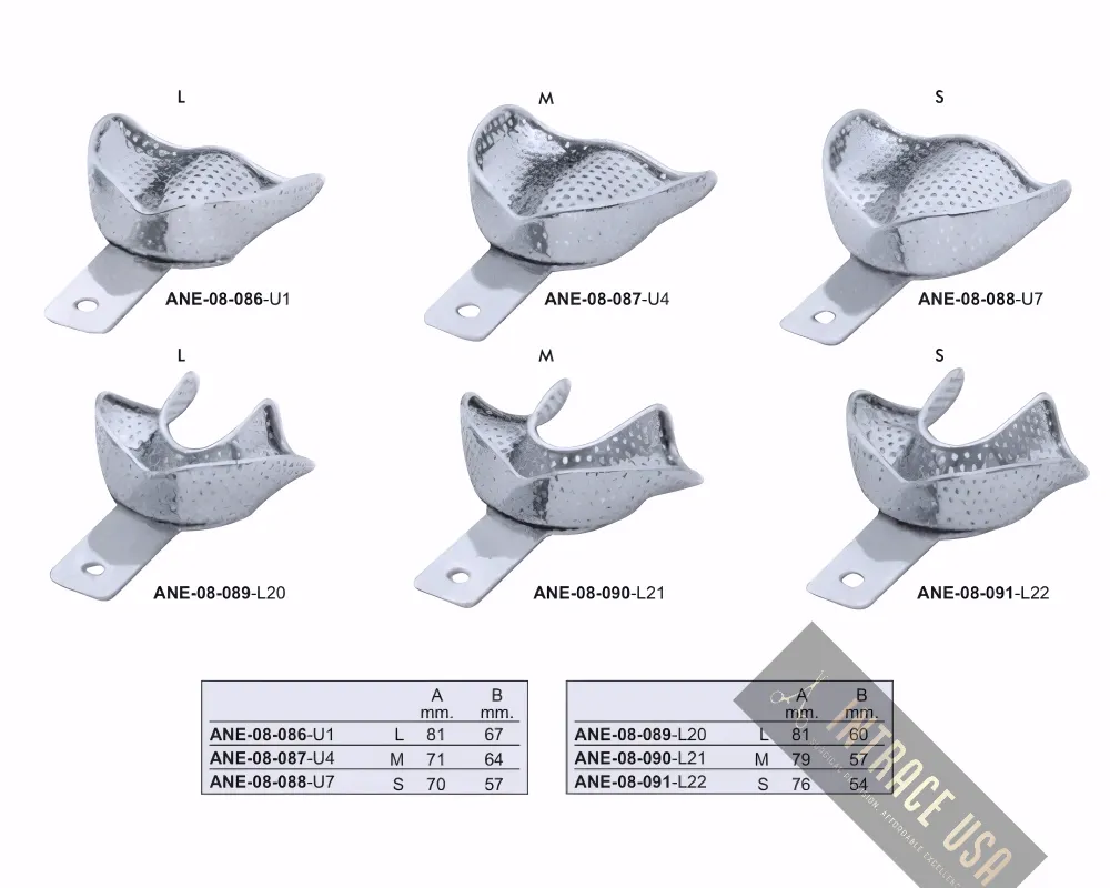 Impression Trays Perforated With Rim Lock
