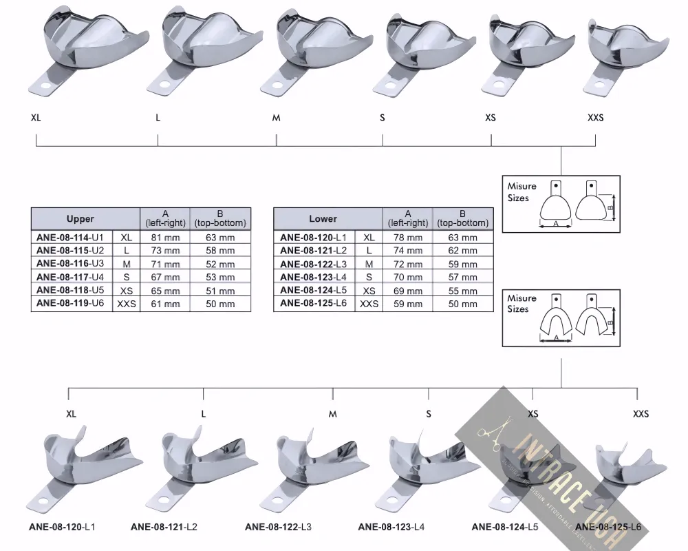 Impression Trays Solid Without Rim Lock