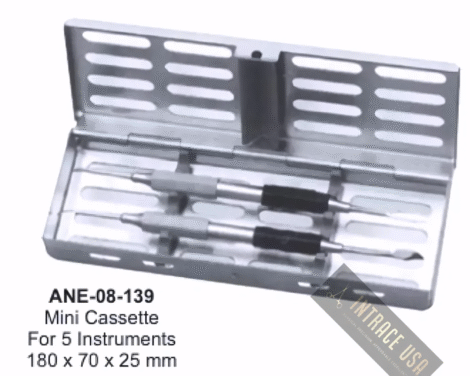 Mini Cassette For 5 Instruments 180 x 70 x 25 mm