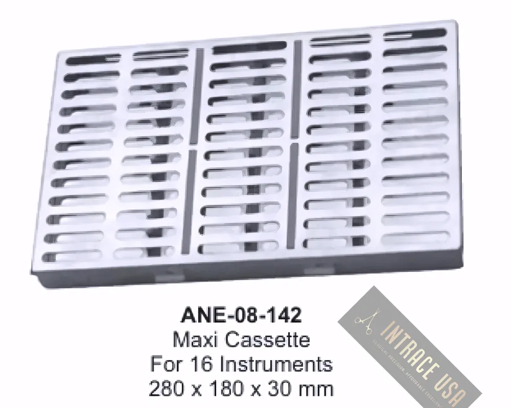 Maxi Cassette For 16 Instruments 280 x 180 x 30 mm