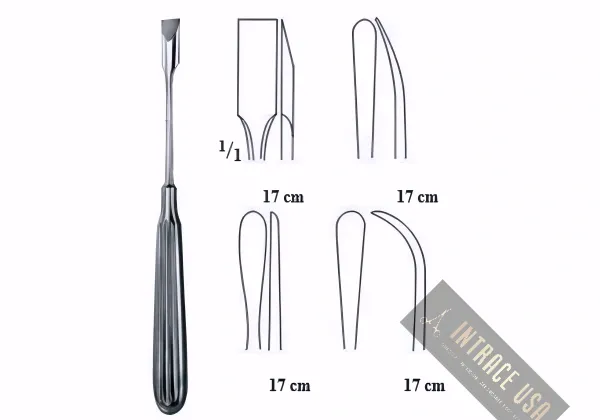 Adson Periosteal Raspatory - Precision stainless steel neurosurgical instrument - Intrace USA