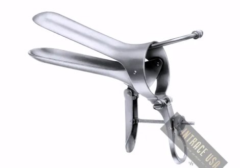 Cusco Vaginal Specula with Suction Tube on - Precision stainless steel gynecological instrument - Intrace USA