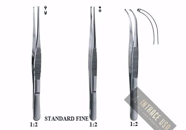 Forcep, Fine Pattern Plain - Precision stainless steel surgical scissor - Intrace USA