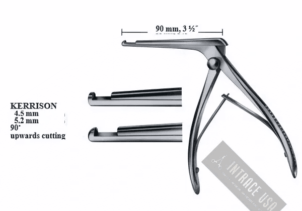 Kerrison Punch Forcep , 90.0mm - Stainless Steel Orthopedic Instrument - Intrace USA